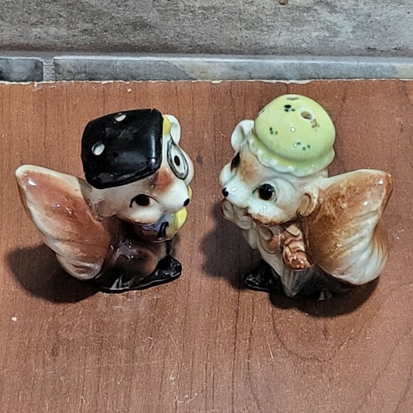 Professor and Mrs Squirrel Vintage Salt & Pepper Shakers - Picture 9 of 11
